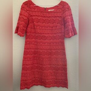 anthropologie‎ moulinette soeurs dress Size 0 Red Crochet
